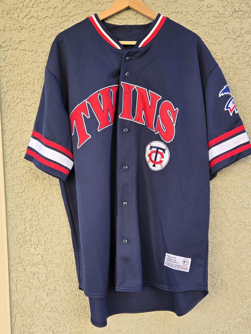 Vintage True Fan Minnesota Twins Joe Mauer Jersey Mens Navy Blue - Picture 1 of 9